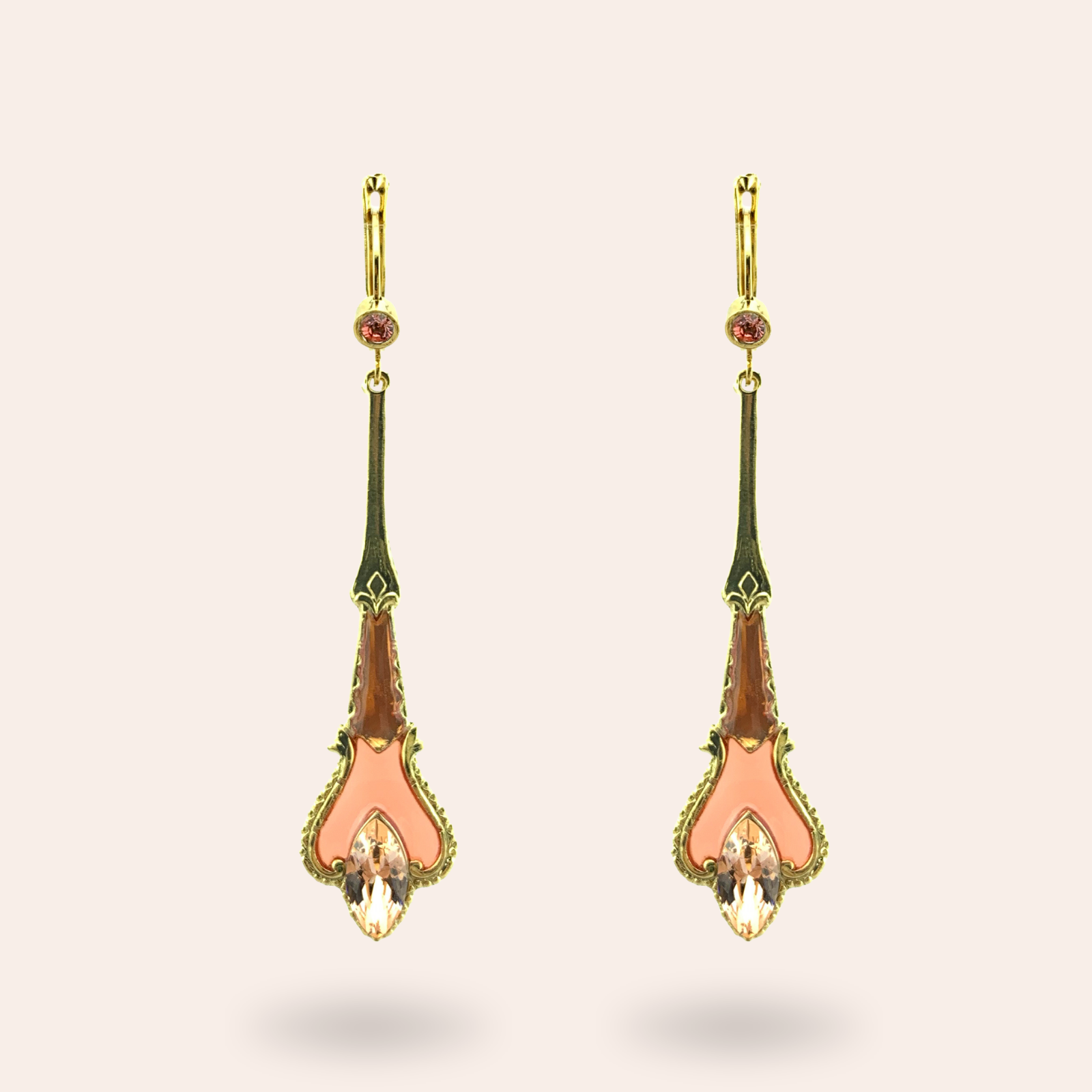 Boucles d'oreilles Chatelaine dorées