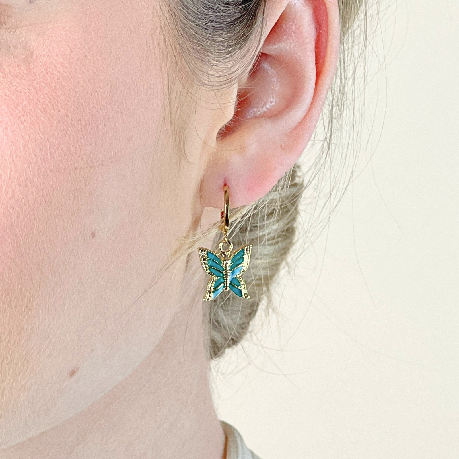 Boucles d'oreilles Lycène Dorées
