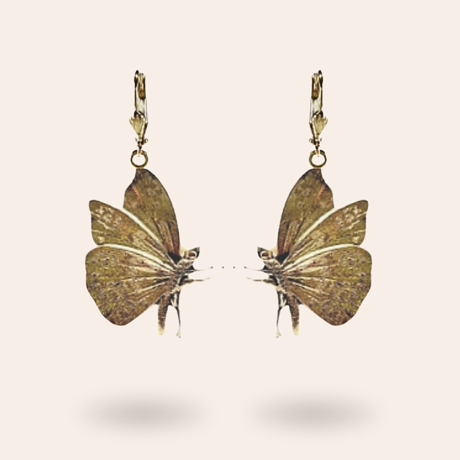 Boucles d'oreilles Papillon Dorées