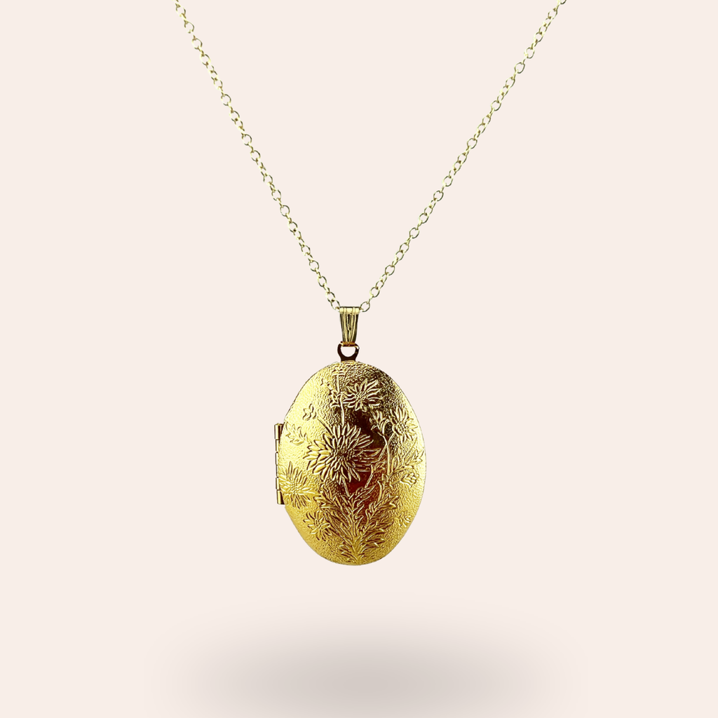 Collier Locket arabesque Doré