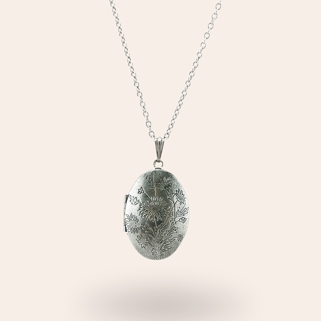 Collier Locket arabesque Argenté