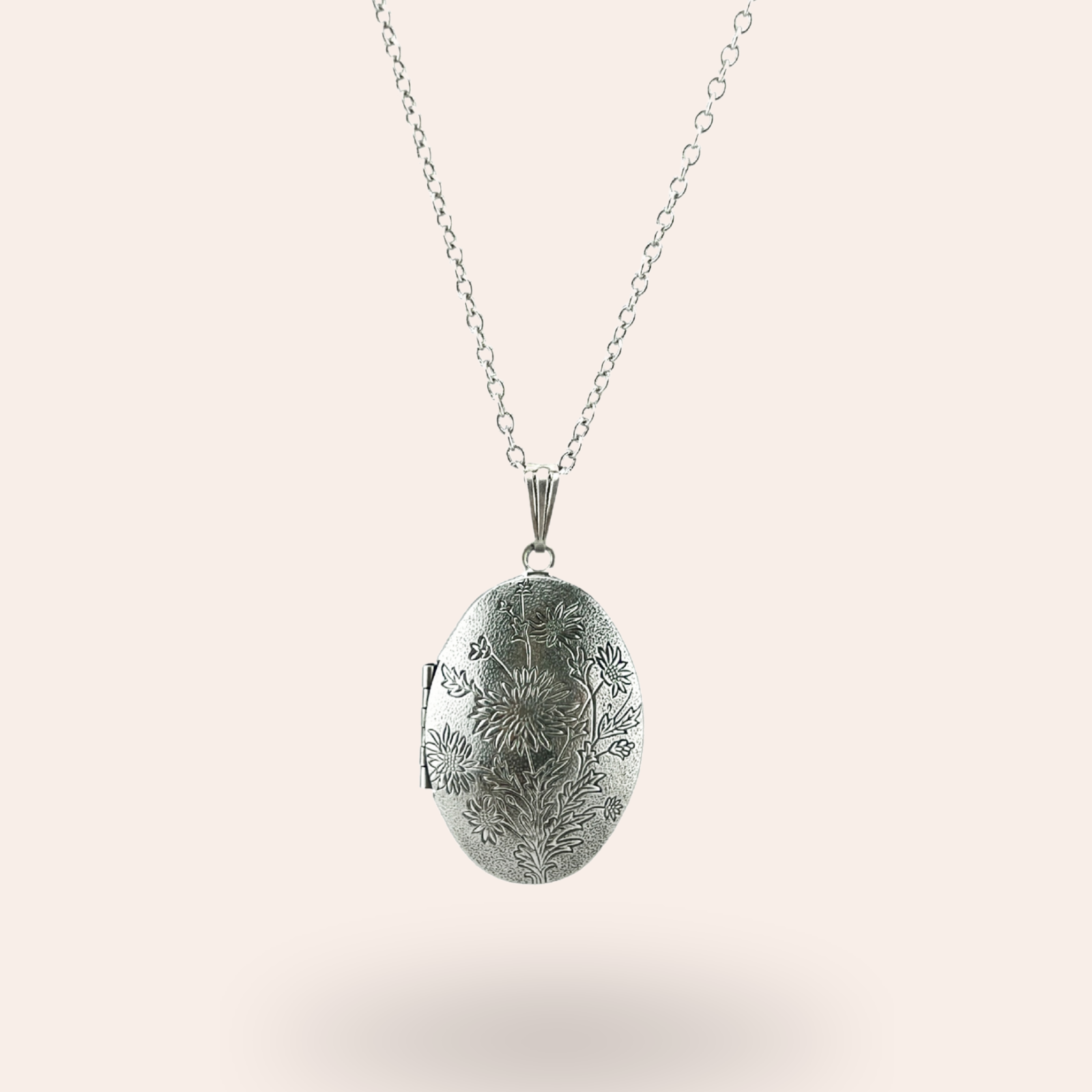 Collier Locket arabesque Argenté