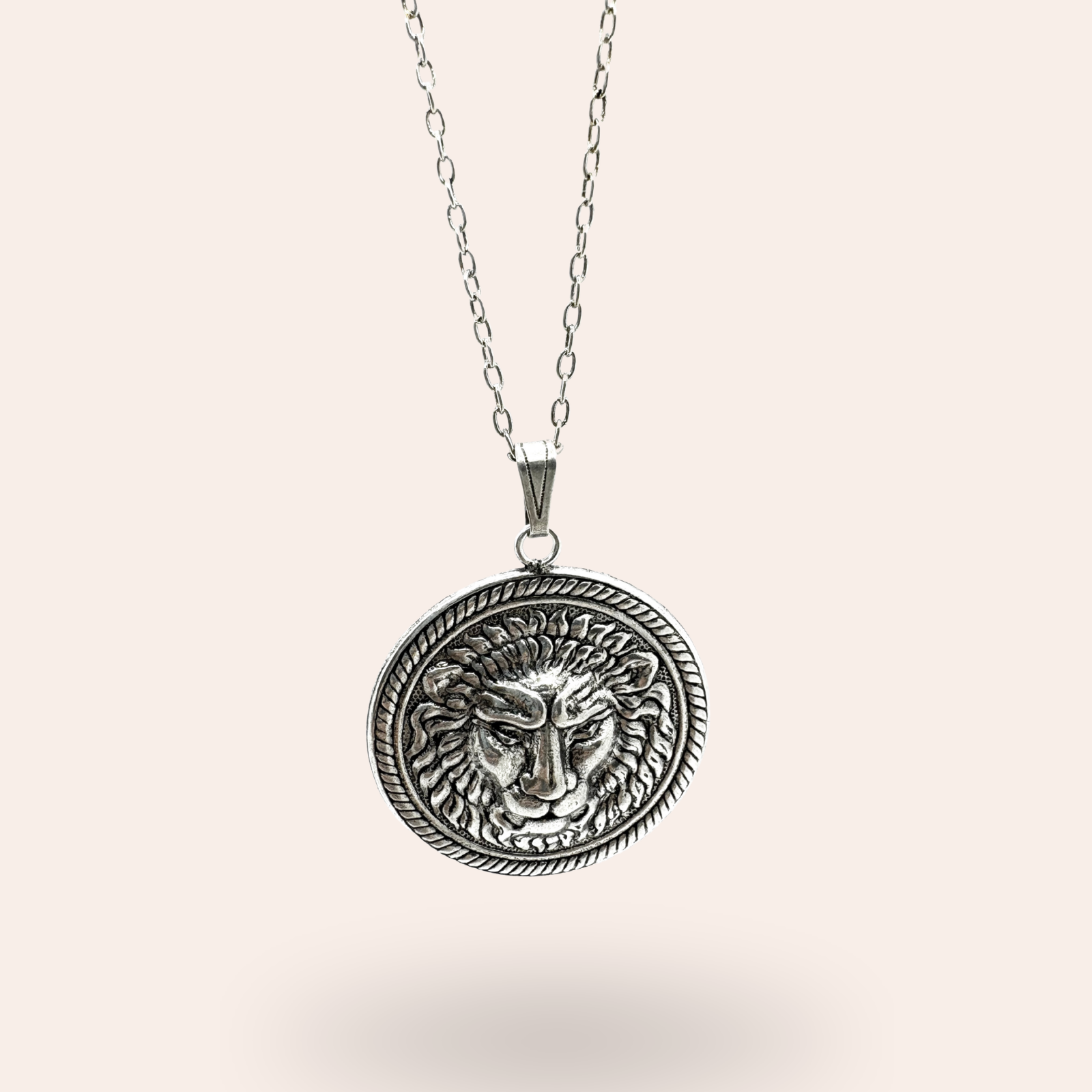 Collier Lion Argenté