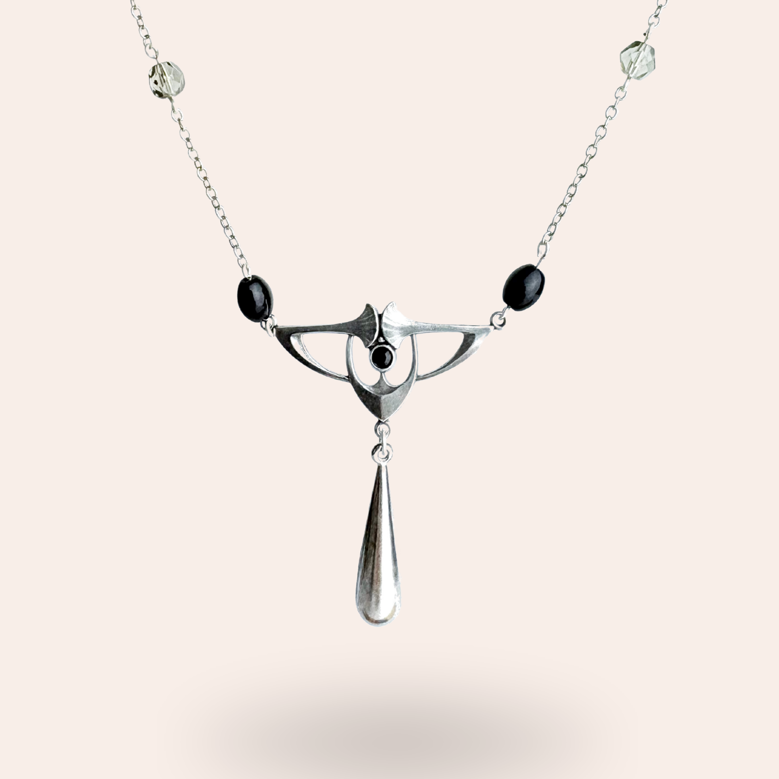 Collier Belle époque Argenté