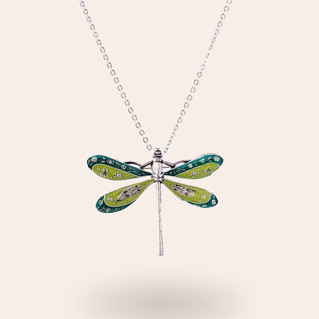 Collier Libellule gravée
