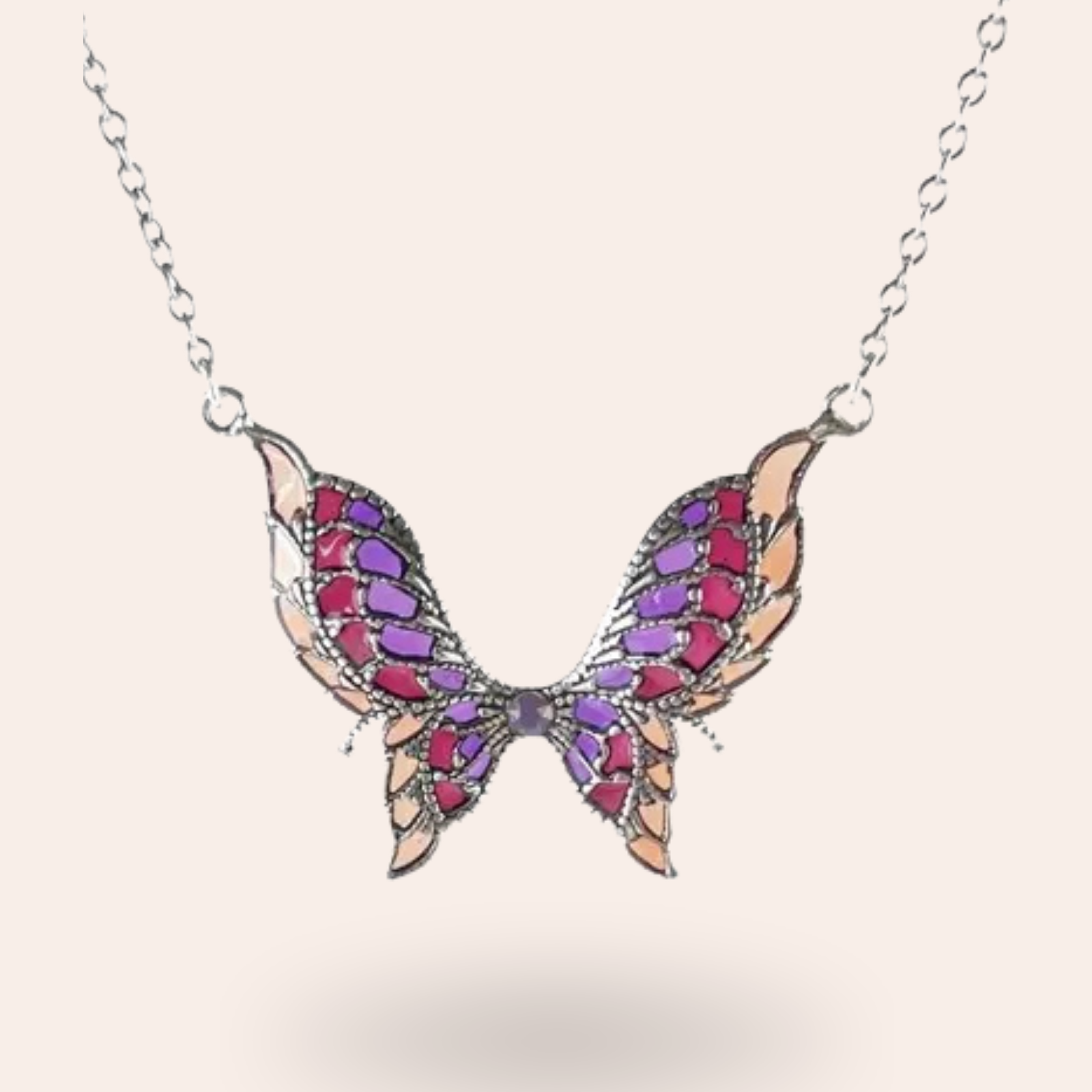 Collier Papilio Argenté