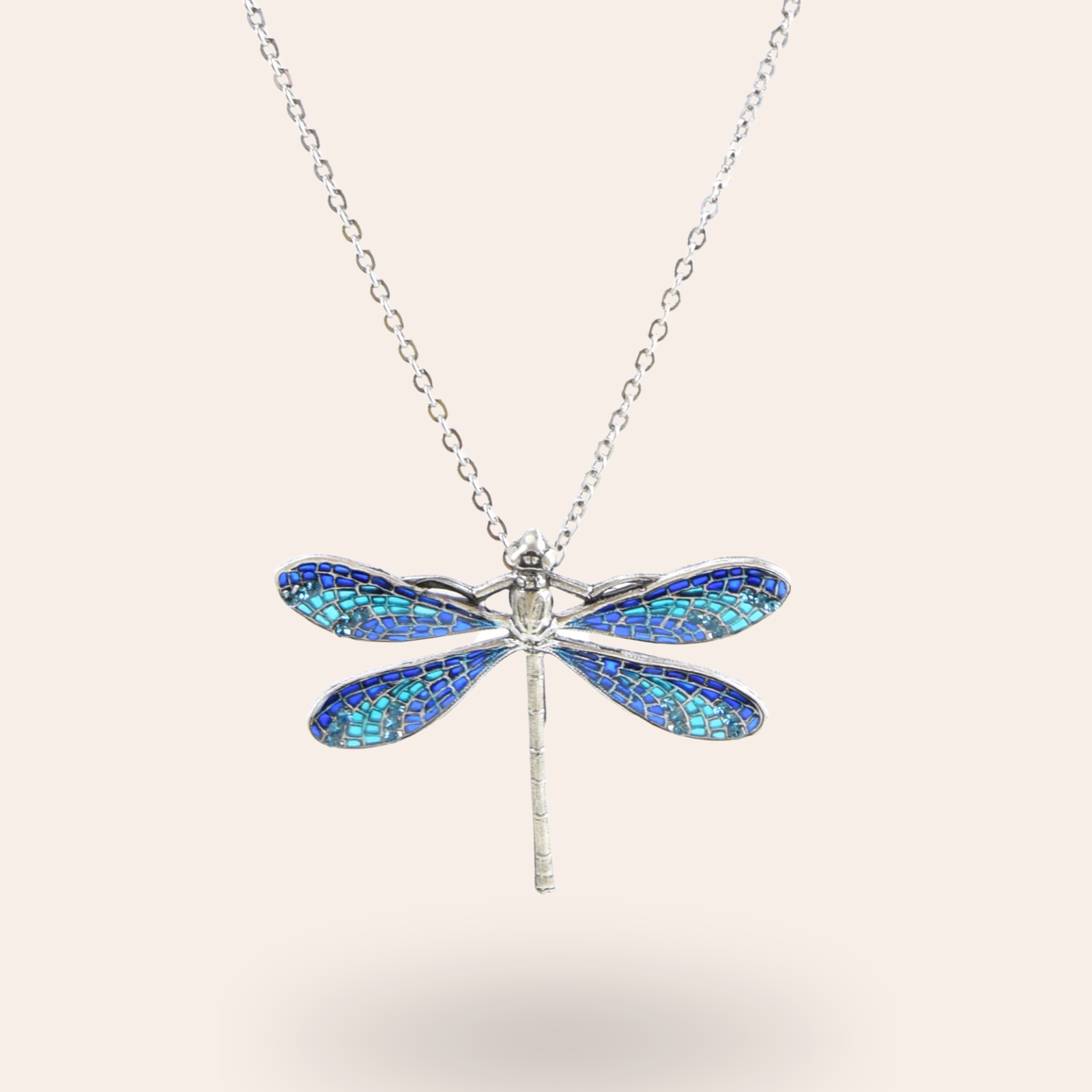 Collier Libellule gravée