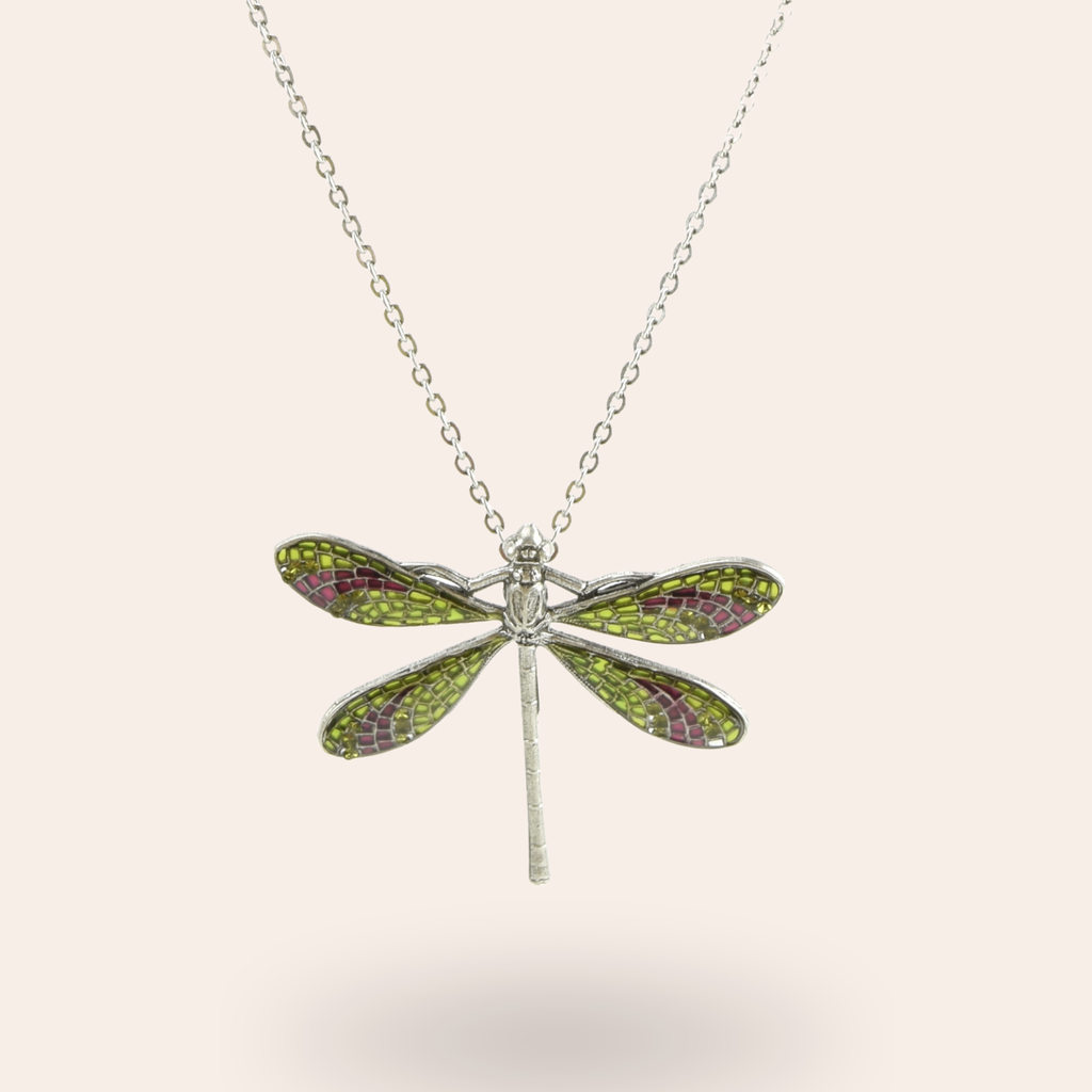 Collier Libellule gravée
