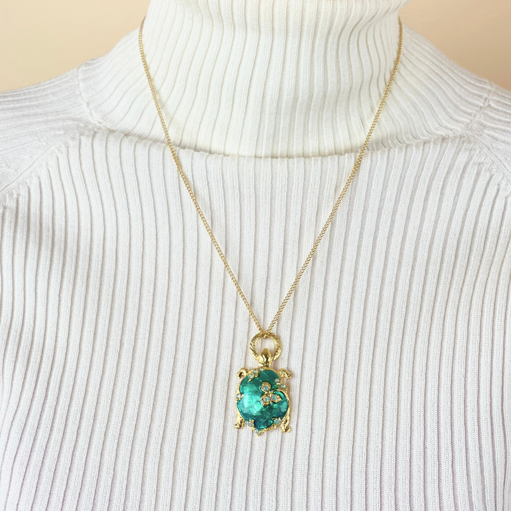 Collier Tortue Doré