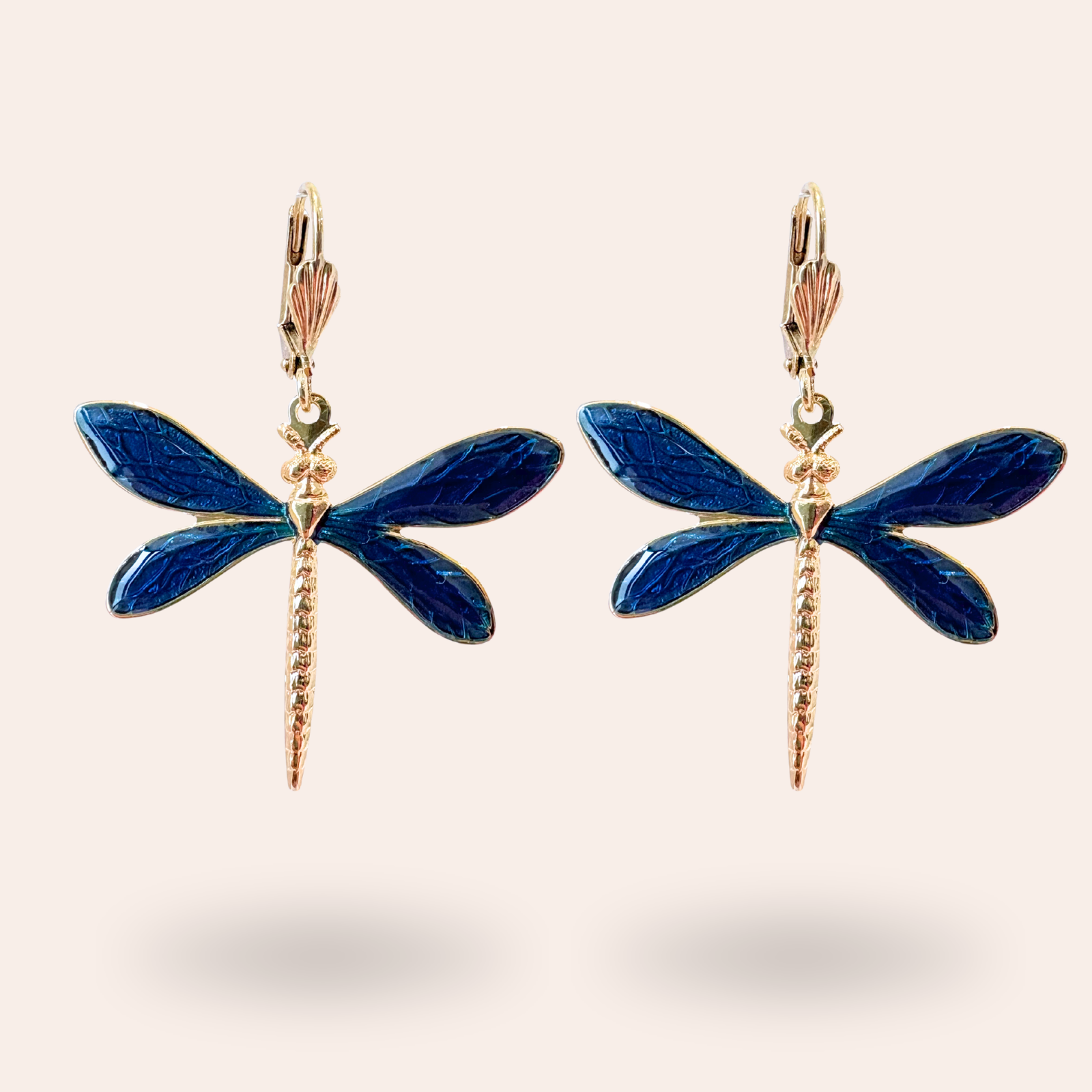 Boucles d'oreilles Libellules dorées
