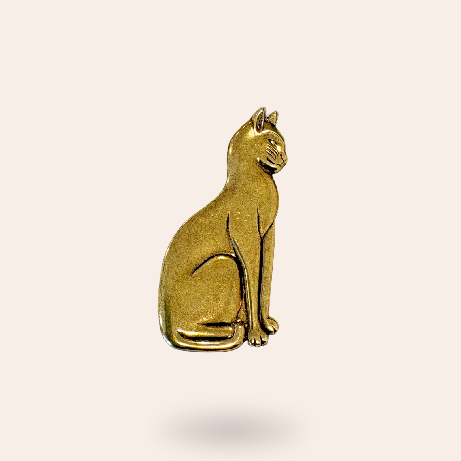 Broche Matou Laiton