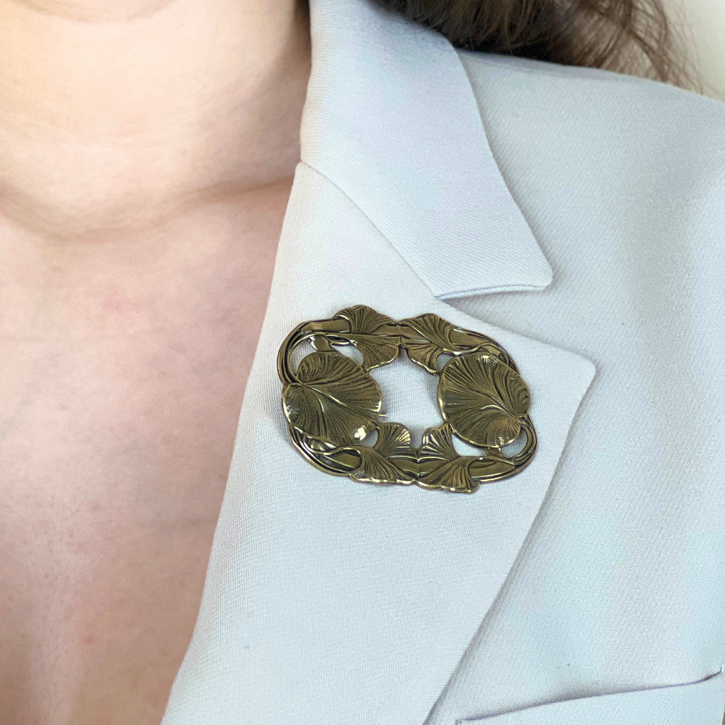 Broche Nénuphars Laiton
