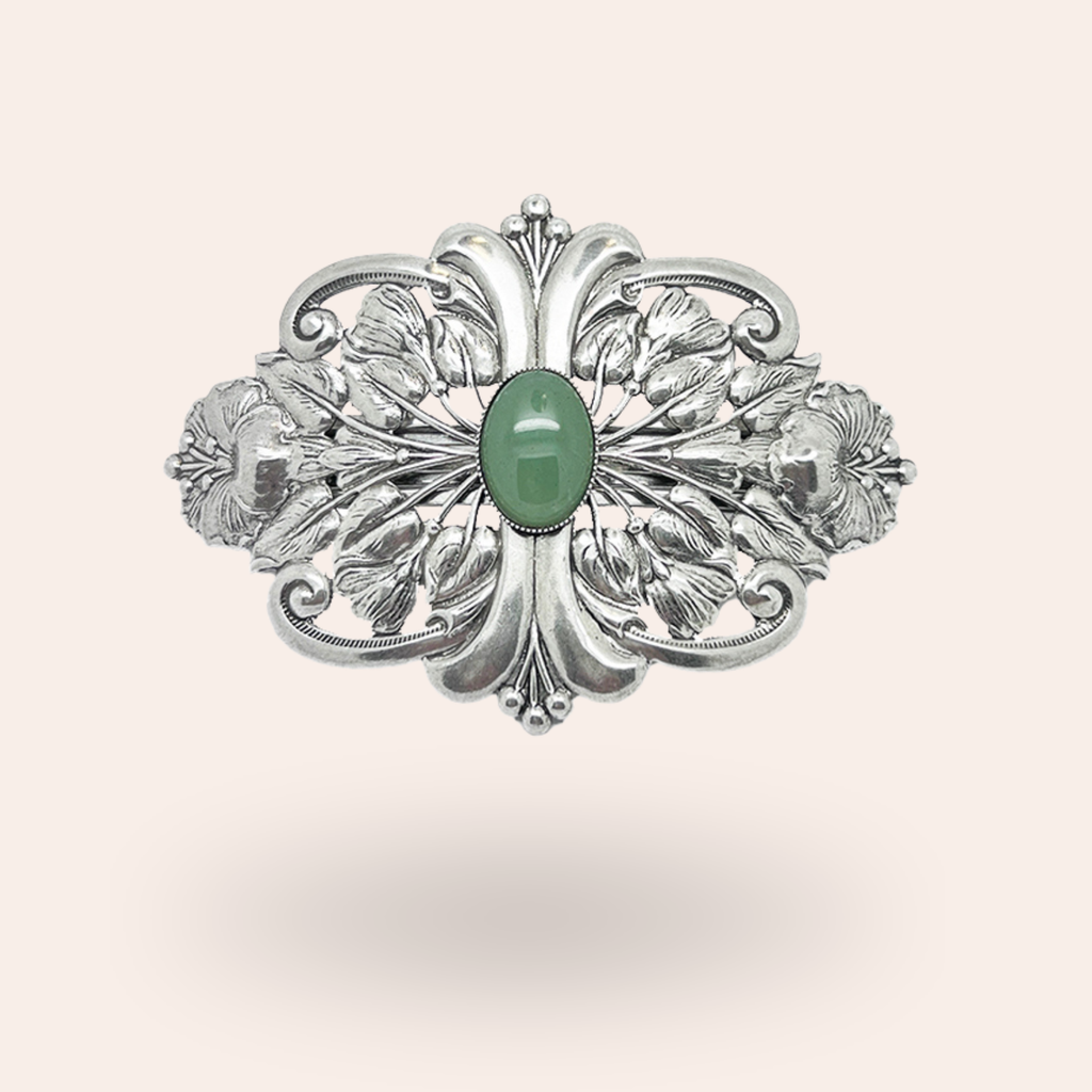 Barrette Bouquet Argentée