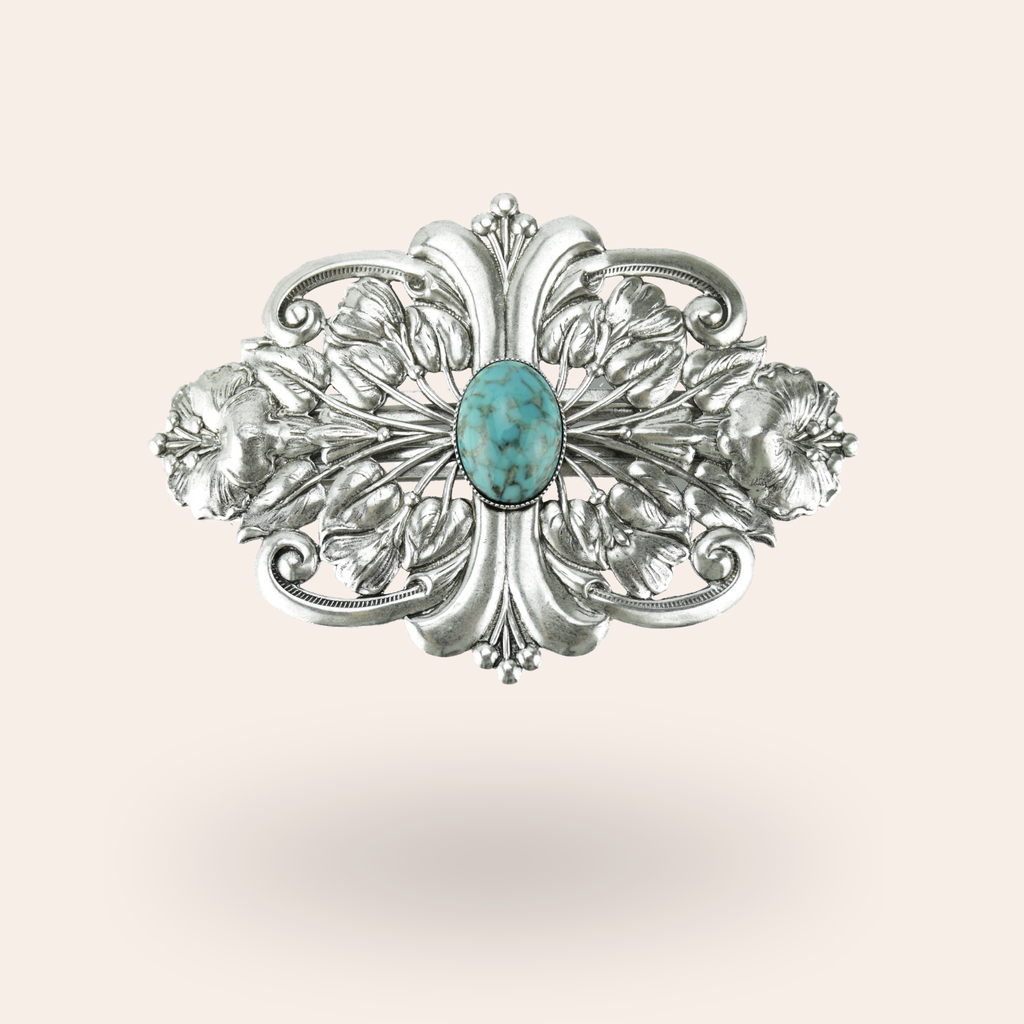 Barrette Bouquet Argentée