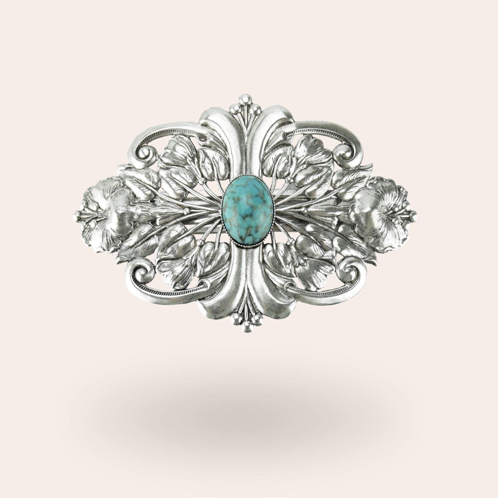 Barrette Bouquet Argentée