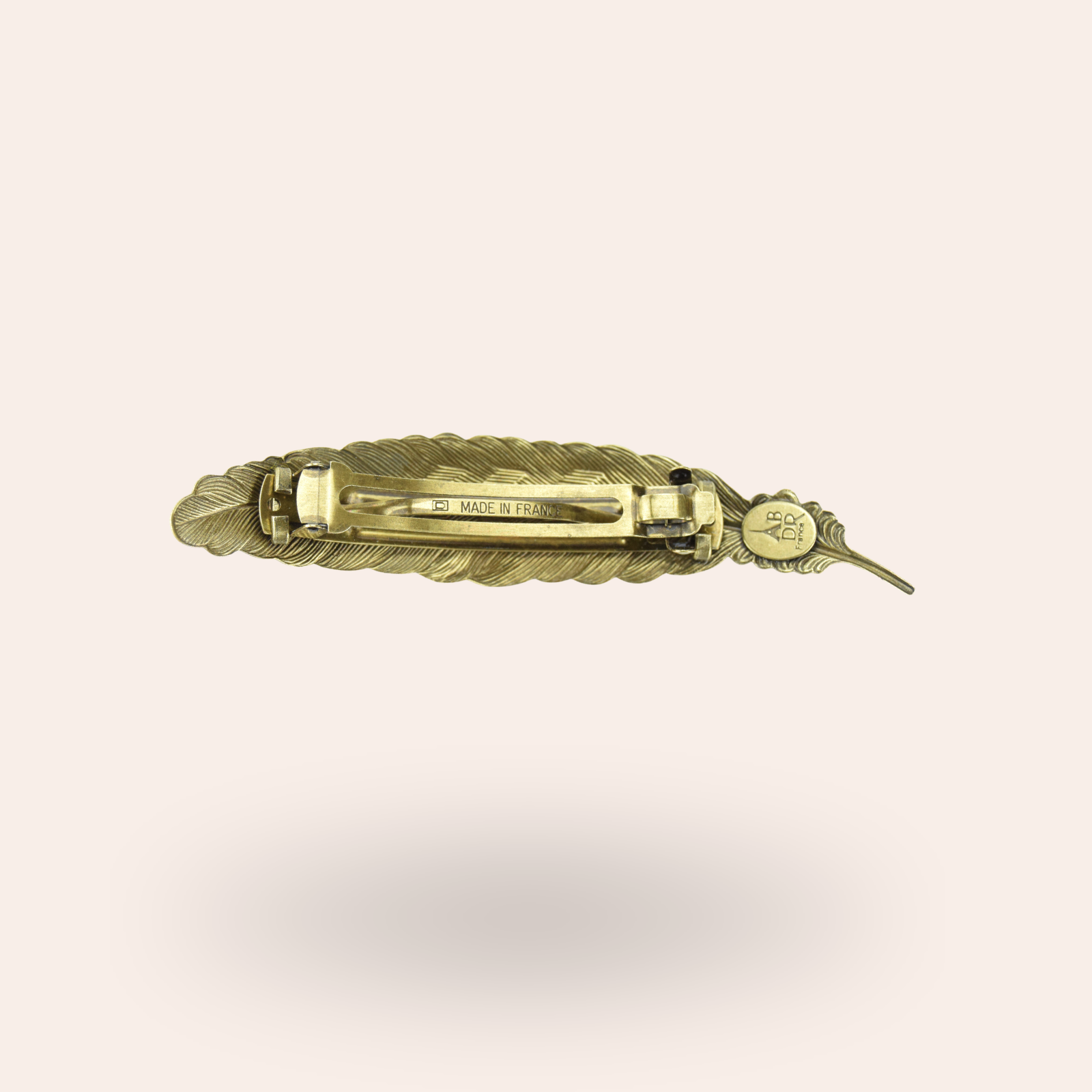 Barrette Plume Dorée