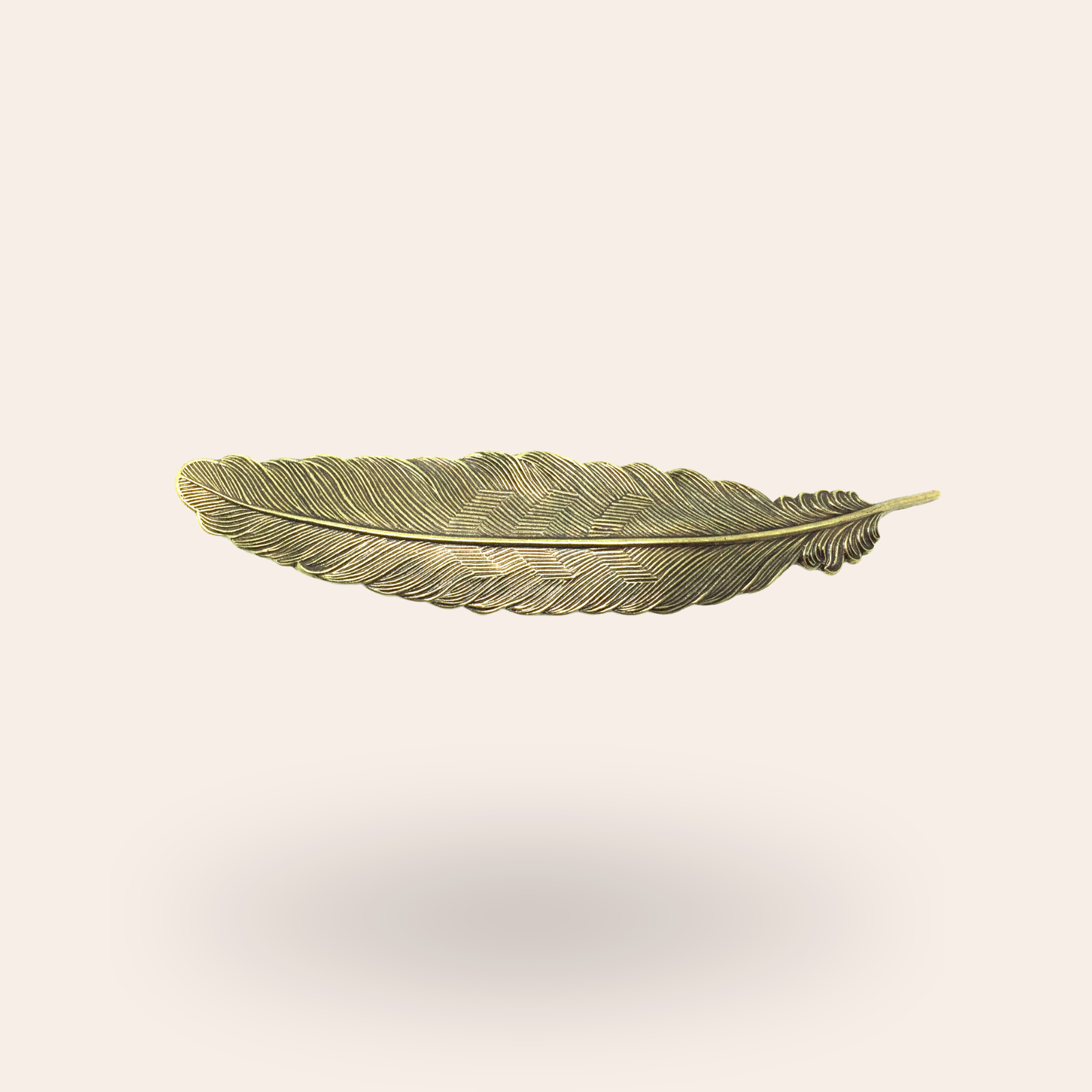 Barrette Plume Dorée