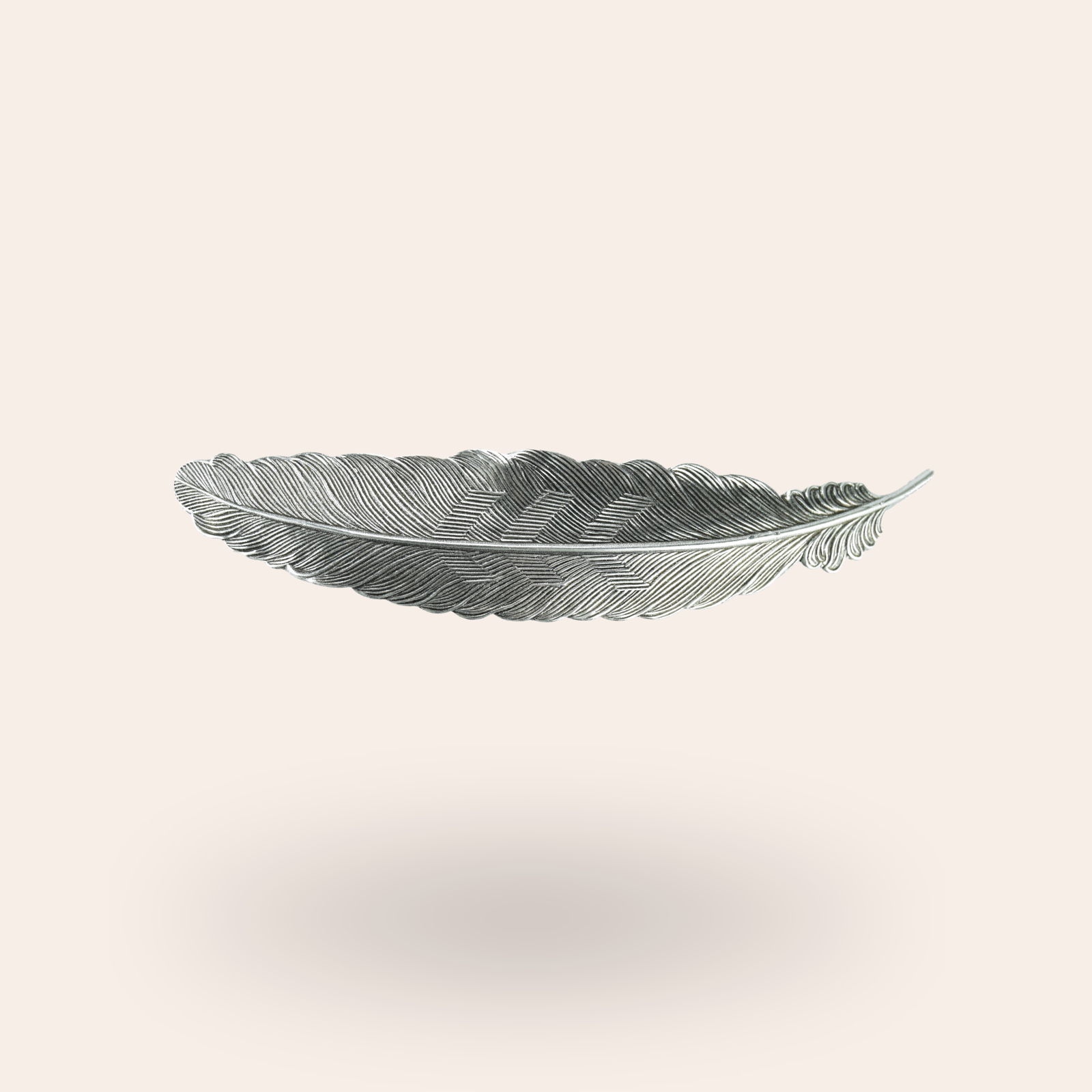 Barrette Plume Argentée