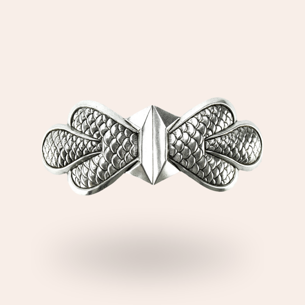 Barrette Ecailles Argentée
