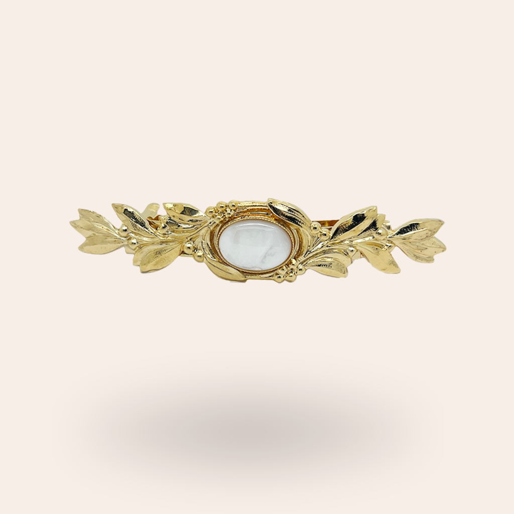 Barrette Nacrée Dorée