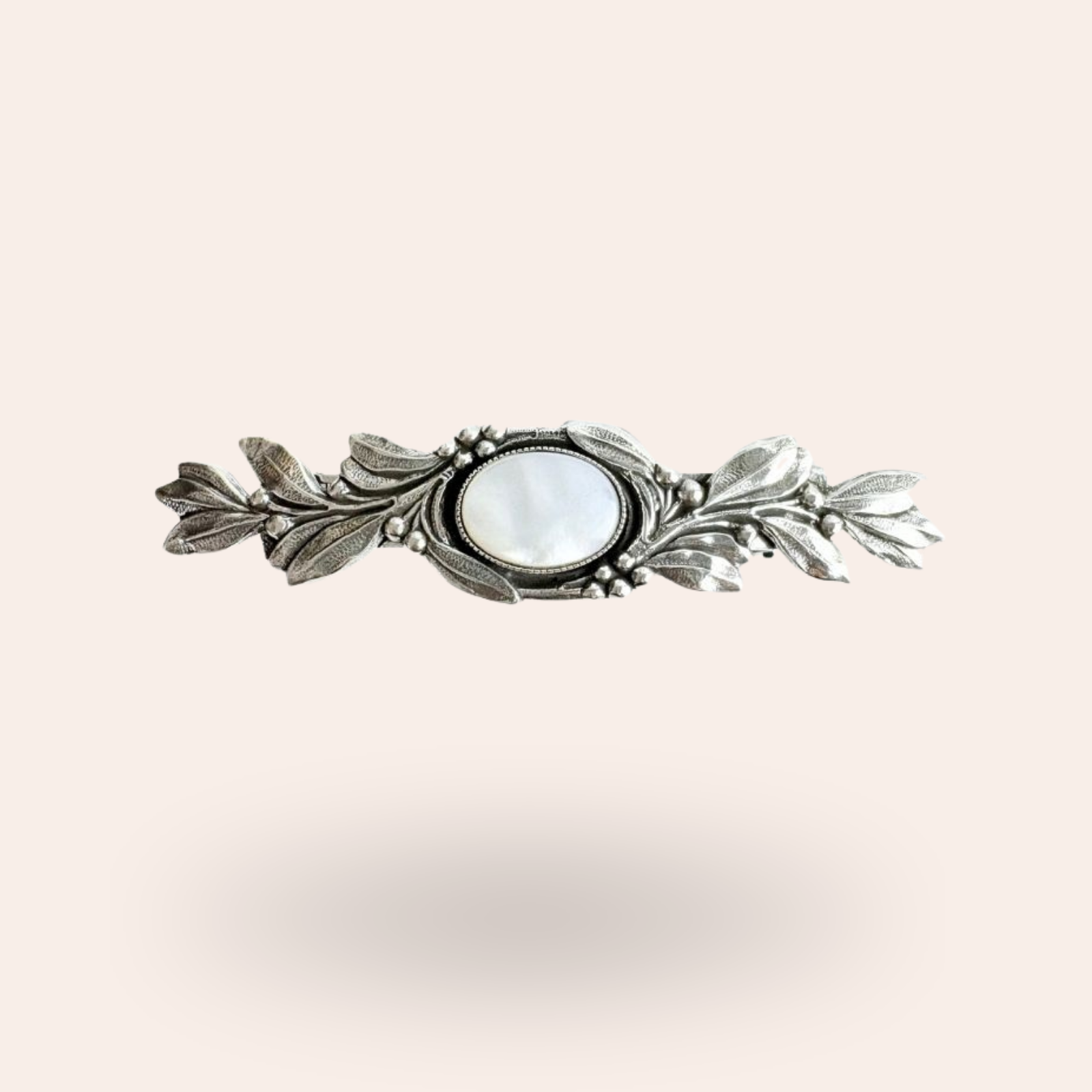 Barrette Nacrée Argentée