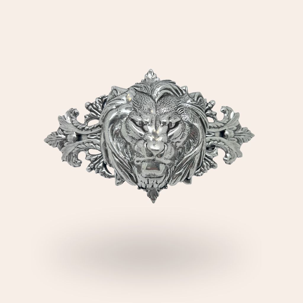 Barrette Lion Argentée