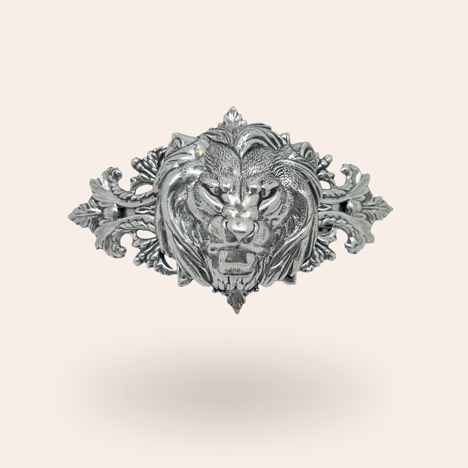 Barrette Lion Argentée