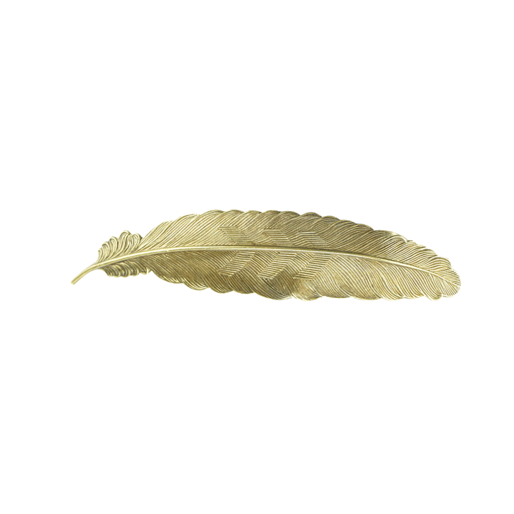 Barrette Plume Dorée