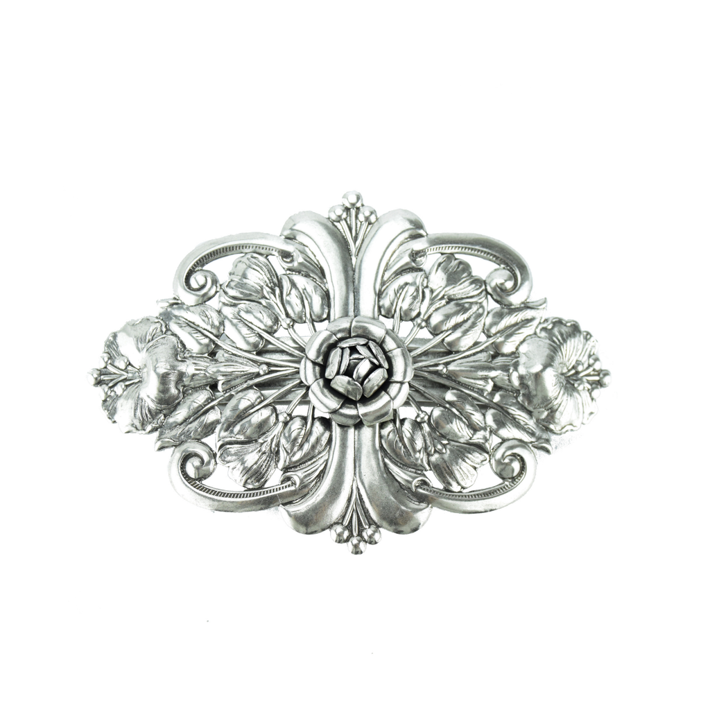 Barrette Bouquet Argentée