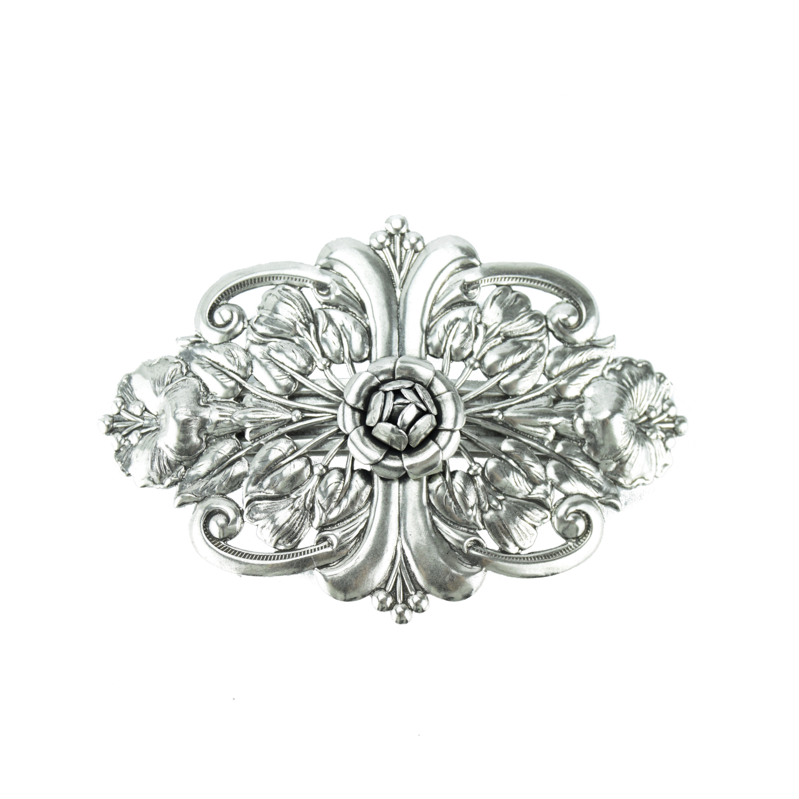 Barrette Bouquet Argentée