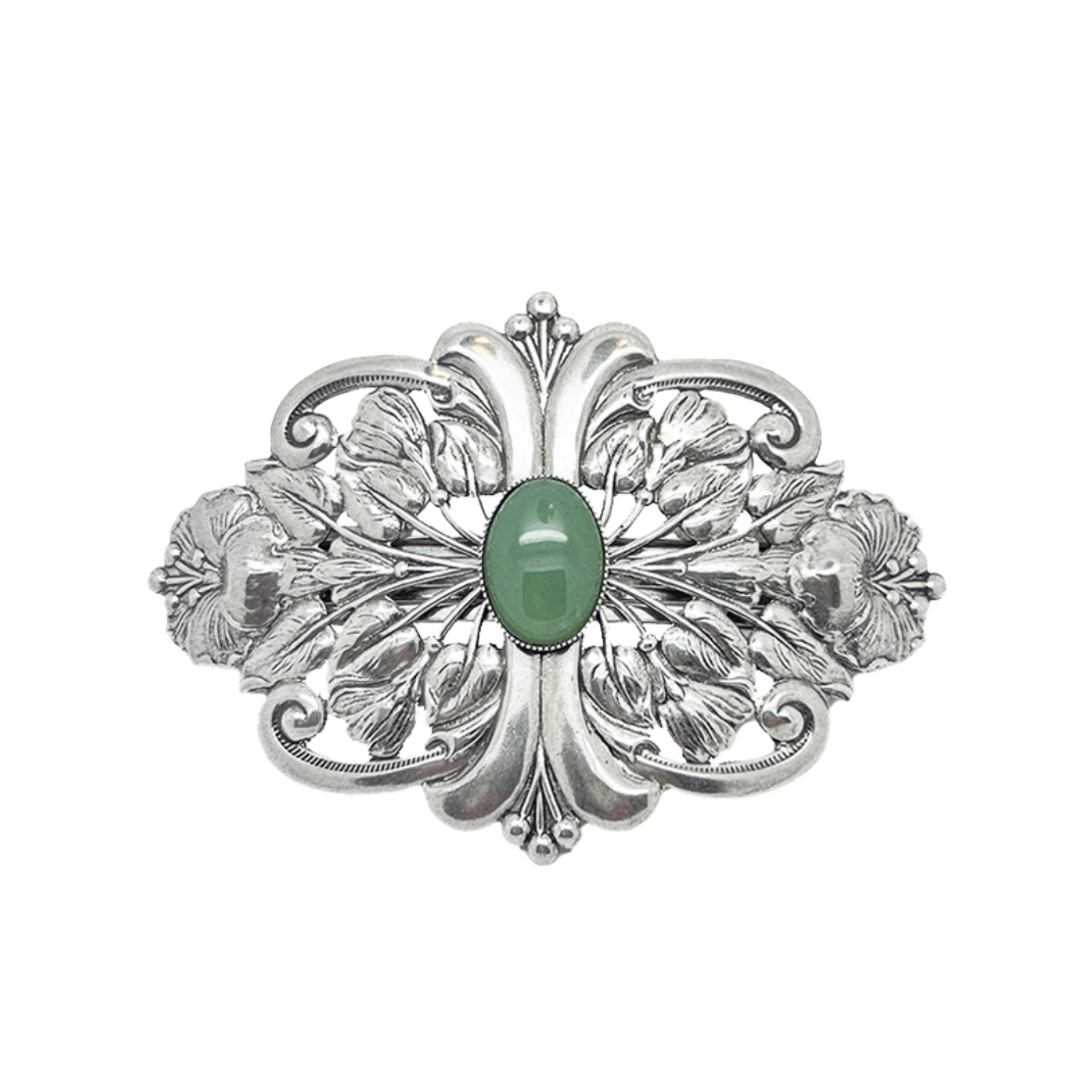 Barrette Bouquet Argentée