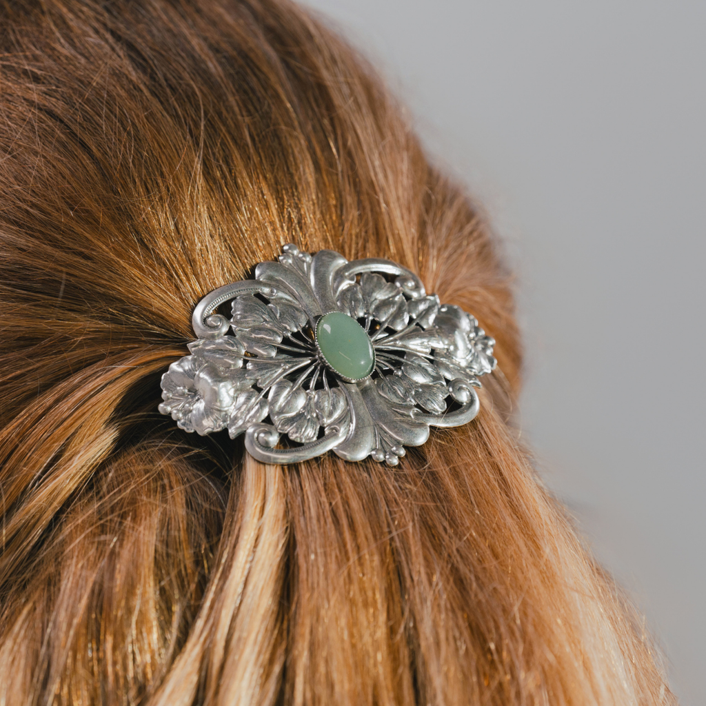Barrette Bouquet Argentée
