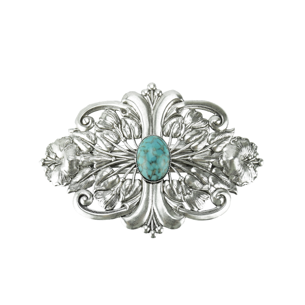 Barrette Bouquet Argentée