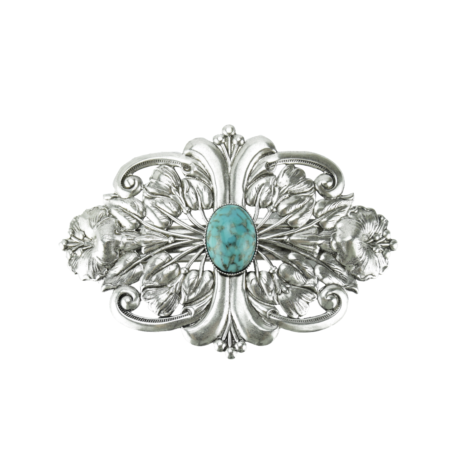 Barrette Bouquet Argentée