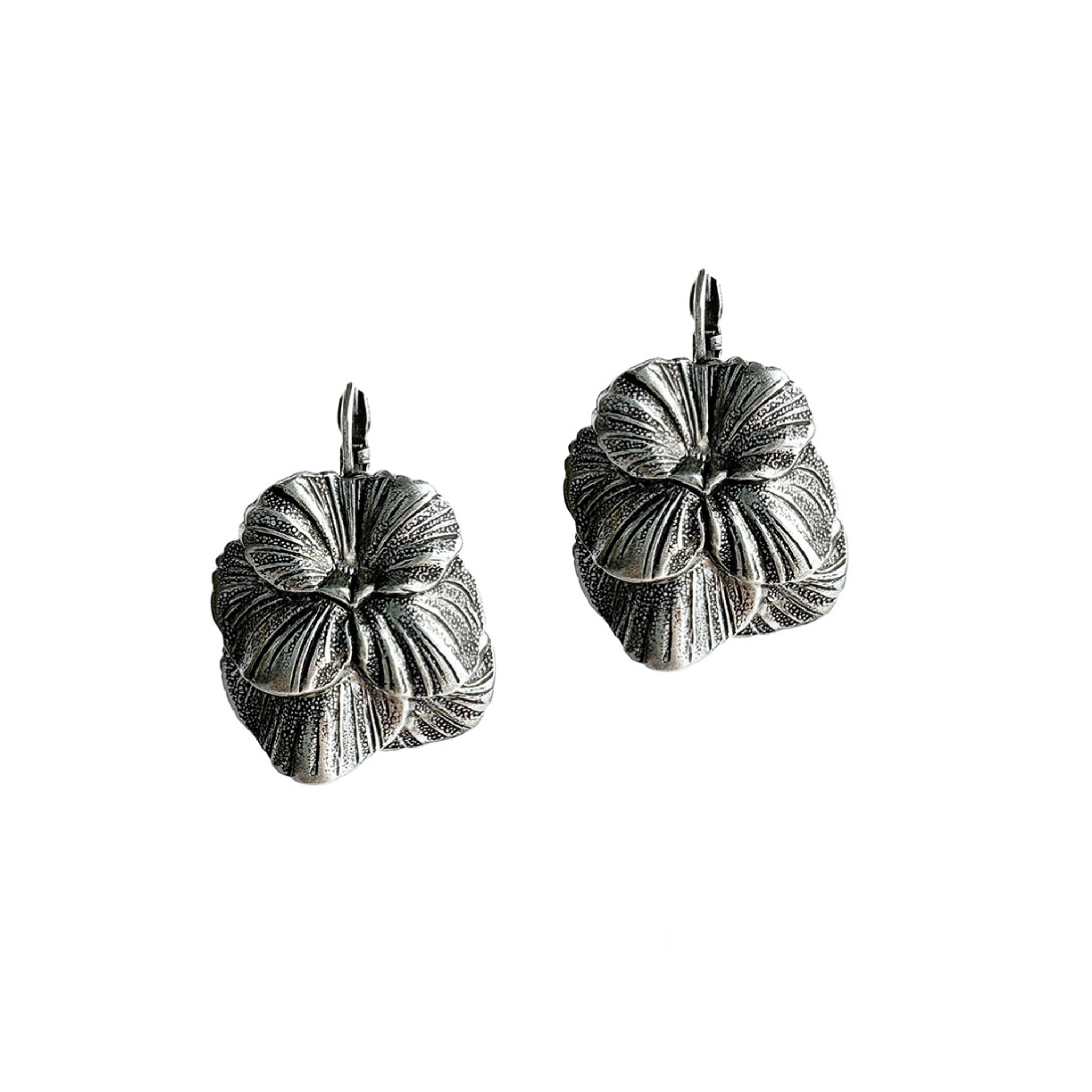 Boucles d'oreilles Crocus Argentées Pendantes