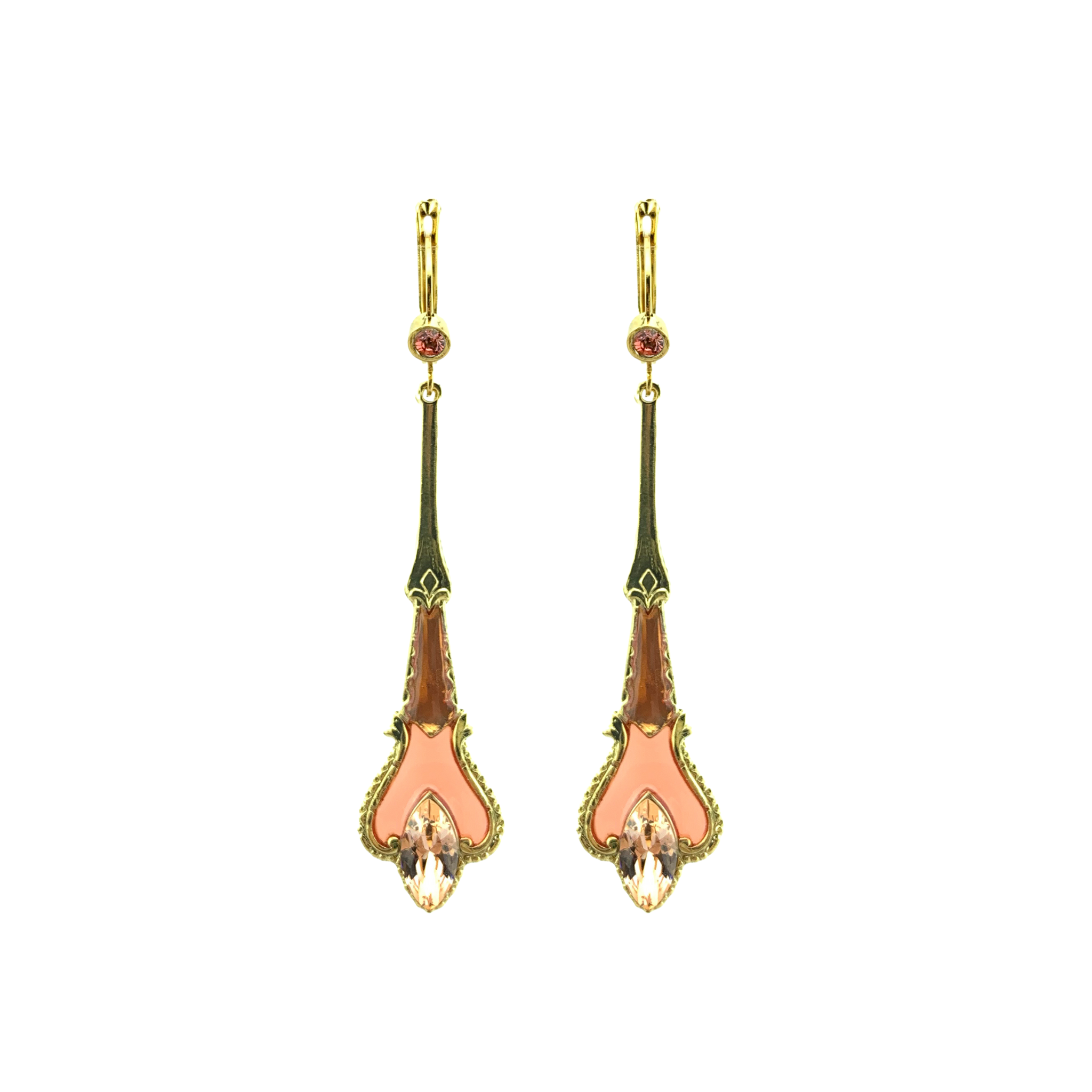 Boucles d'oreilles Chatelaine dorées