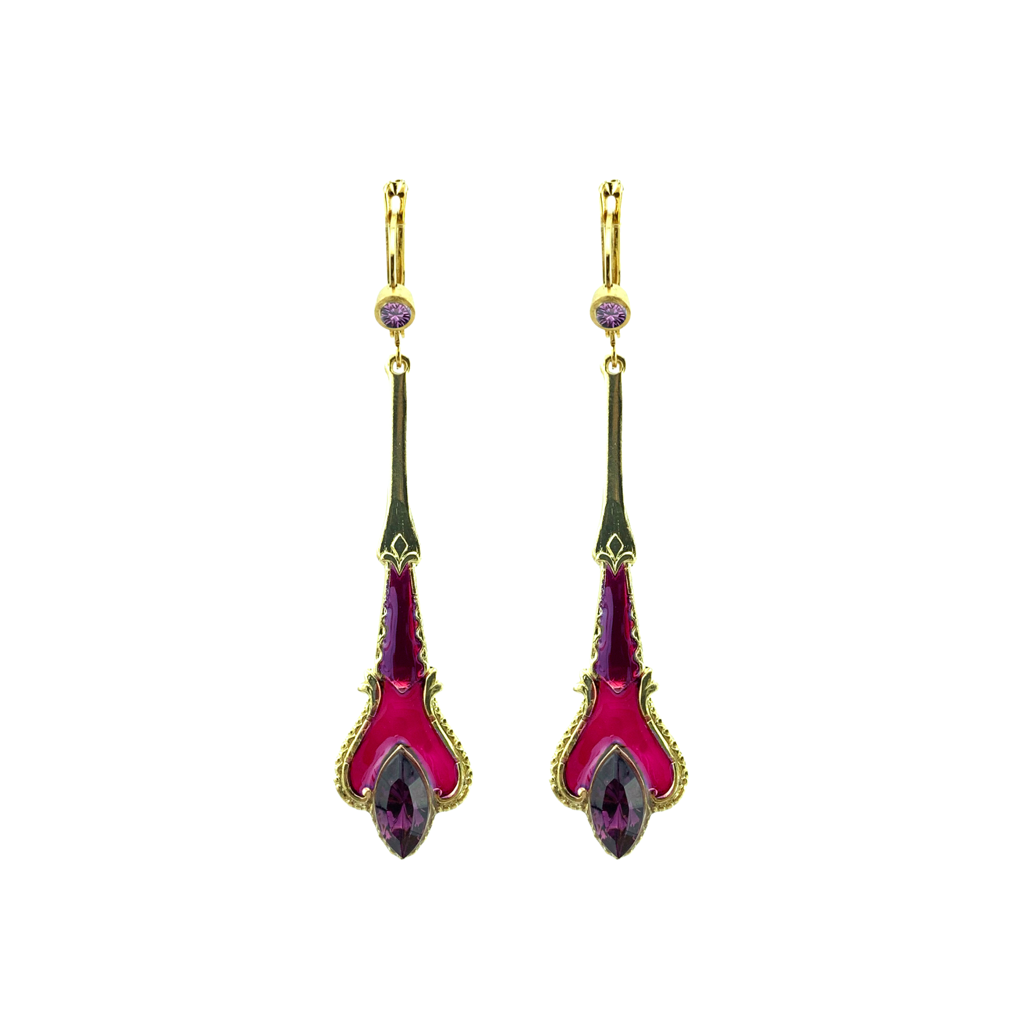 Boucles d'oreilles Chatelaine dorées