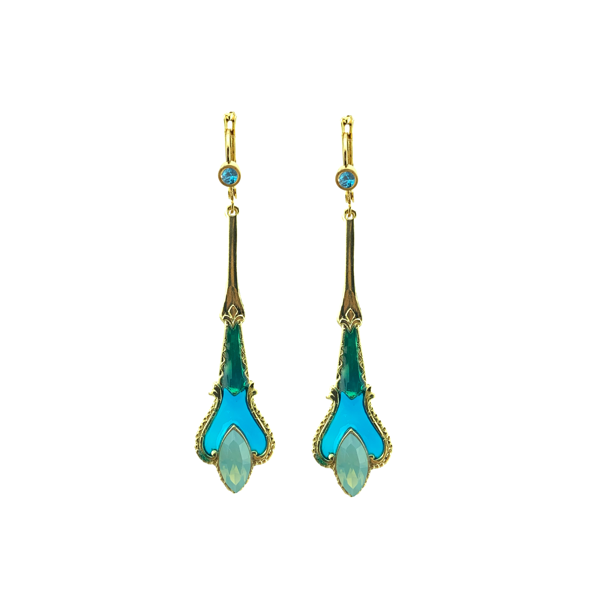 Boucles d'oreilles Chatelaine dorées