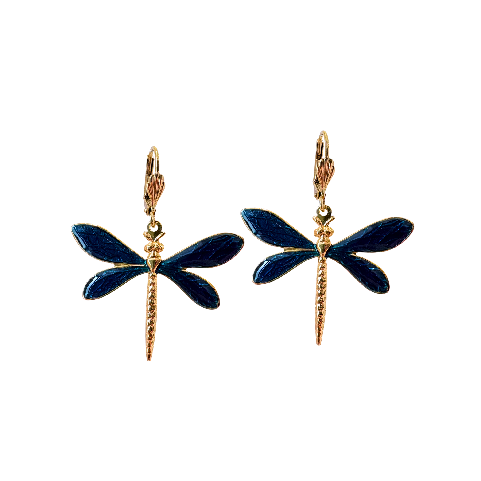 Boucles d'oreilles Libellules dorées