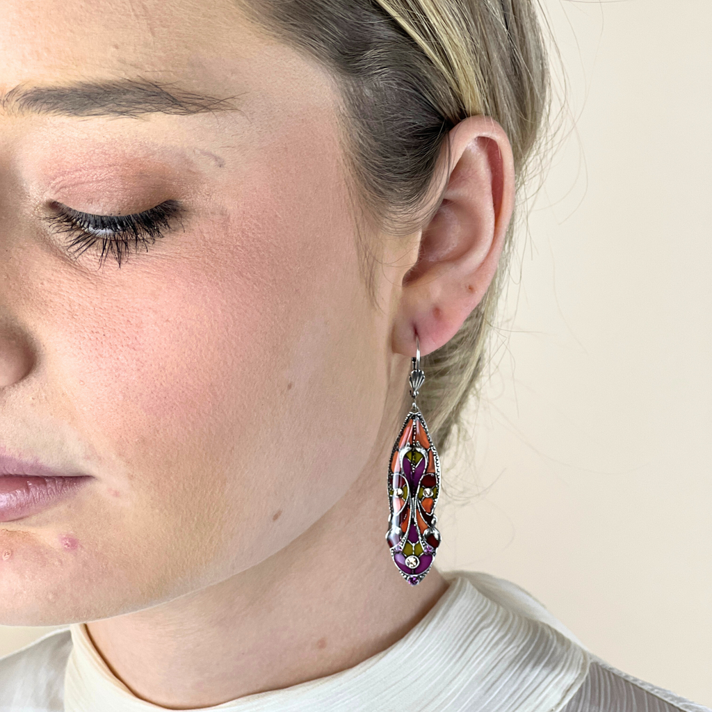 Boucles d'oreilles Mucha