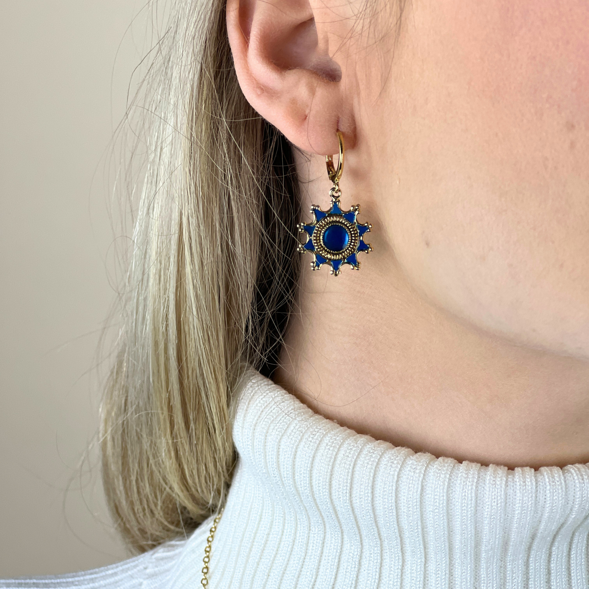 Boucles d'oreilles Philomène dorées