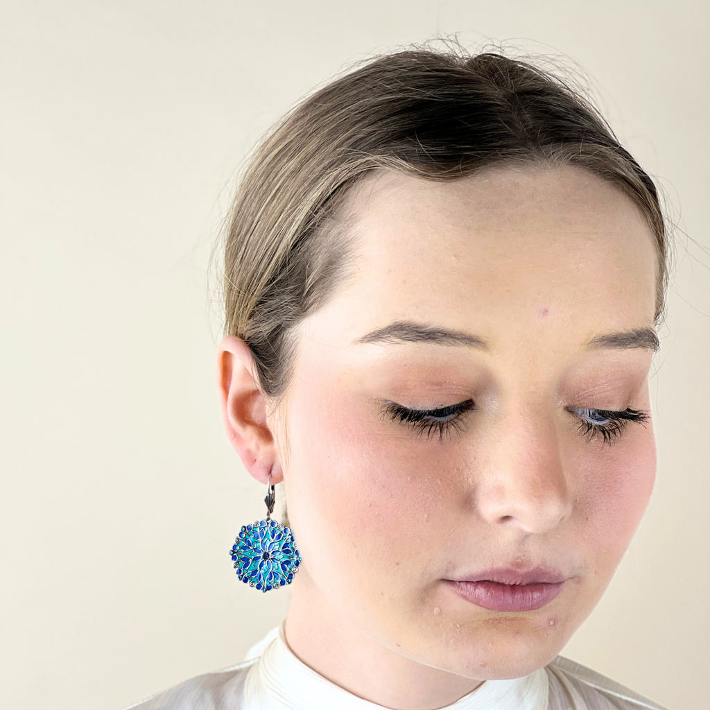 Boucles d'oreilles Violette