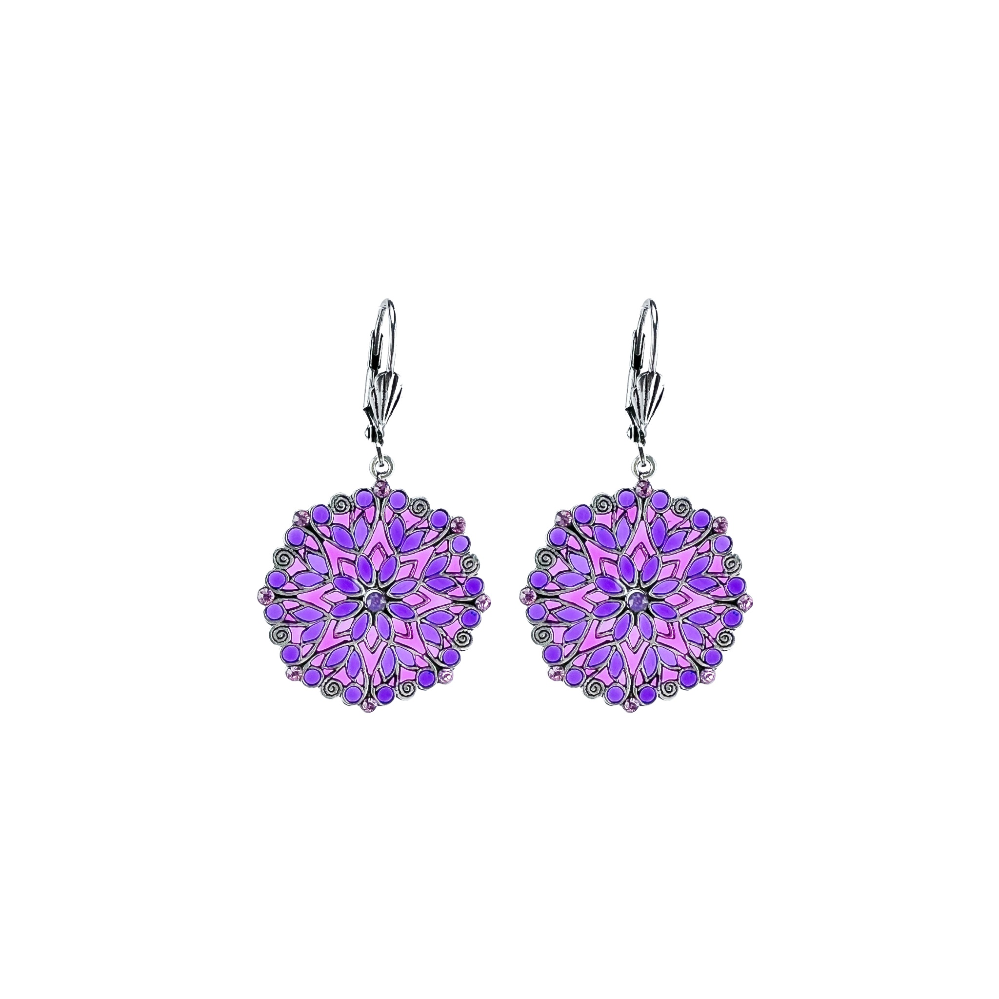 Boucles d'oreilles Violette