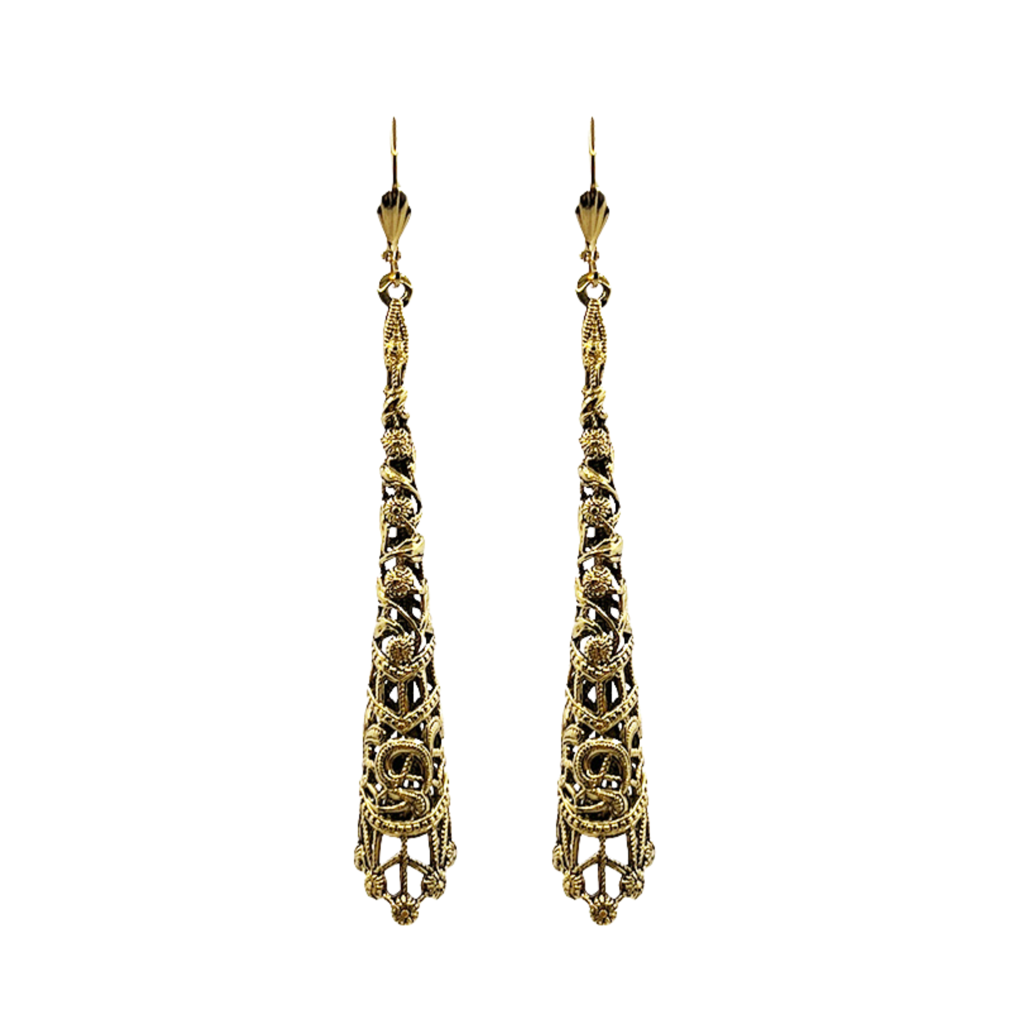 Boucles d'oreilles Empire Dorées