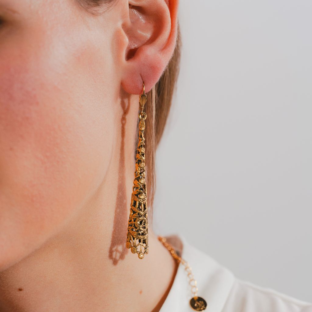 Boucles d'oreilles Empire Dorées