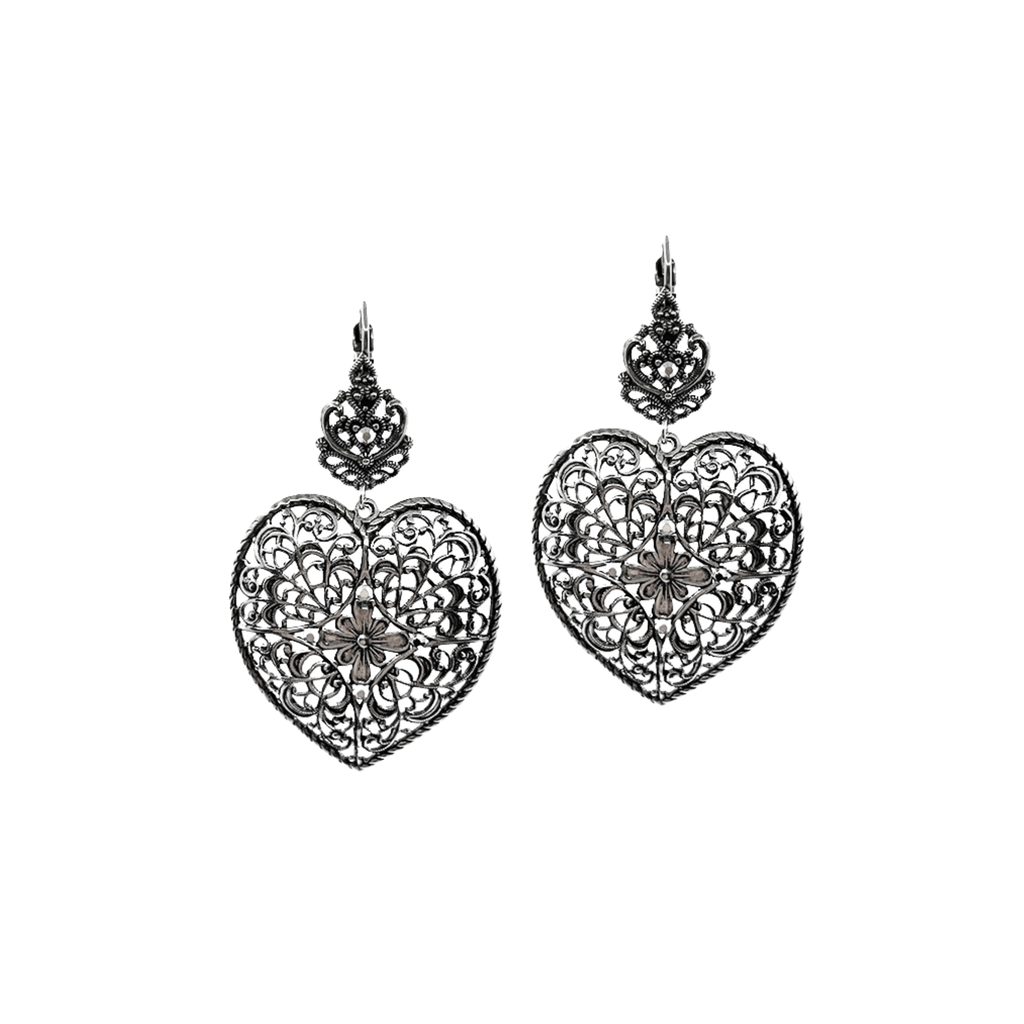 Boucles d'oreilles Love Love Argentées