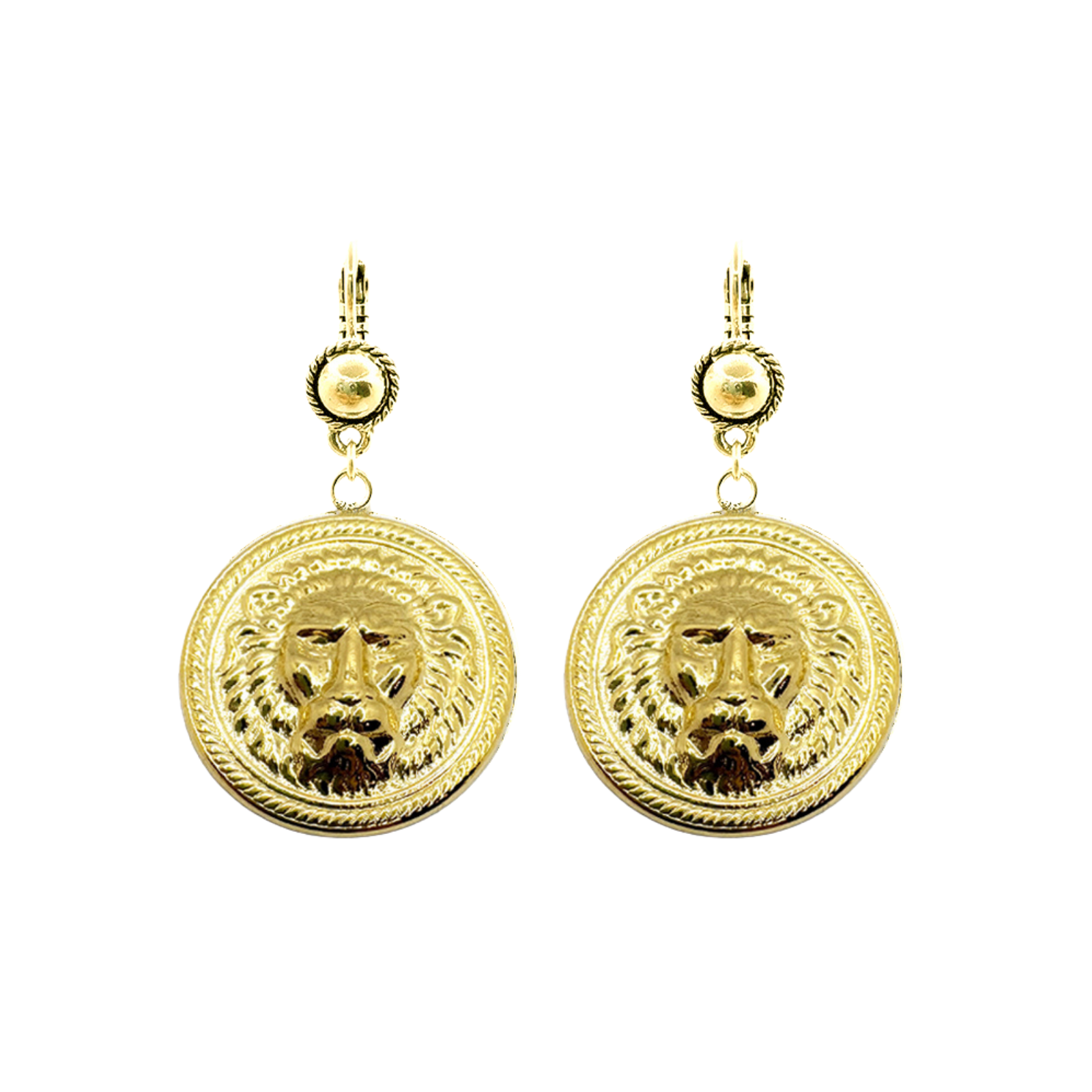 Boucles d'oreilles Lion Dorées