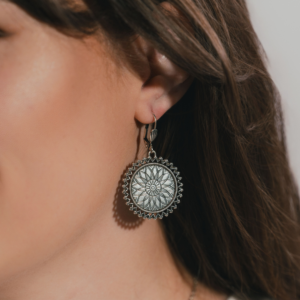 Boucles d'oreilles Stellaire Argentées