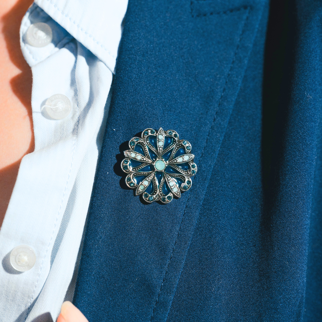 Broche Flore Argentée