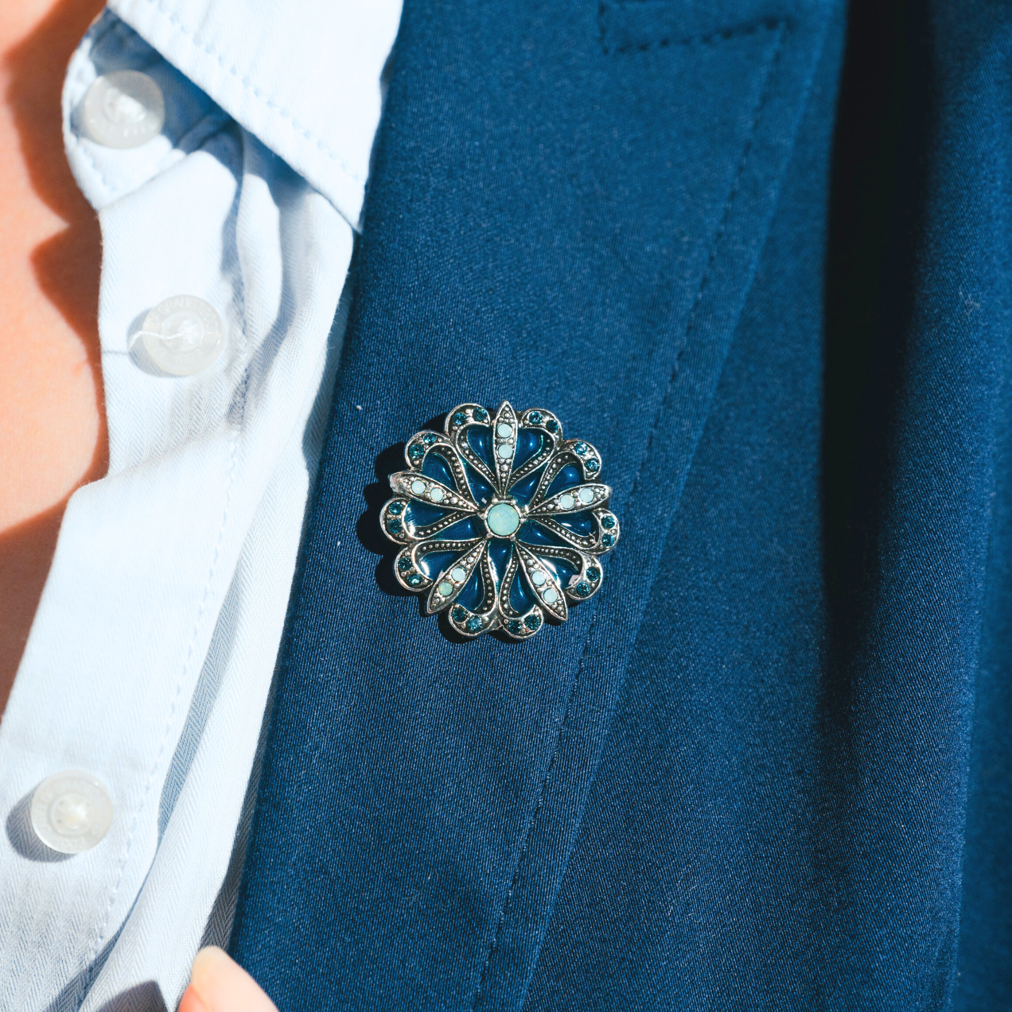 Broche Flore Argentée